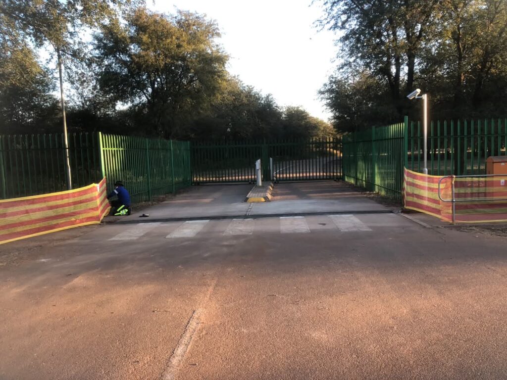 Reinstated entrance surface following underground service work
