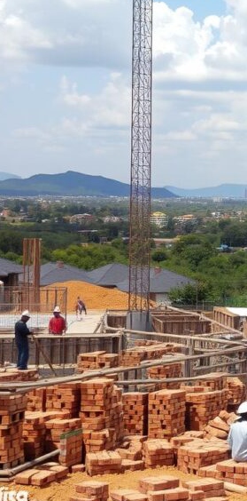 Building and civil construction work in progress